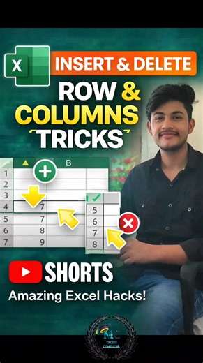 Insart & Delete Row & Columns !! #shorts #ytshorts #mc #mc excess computer