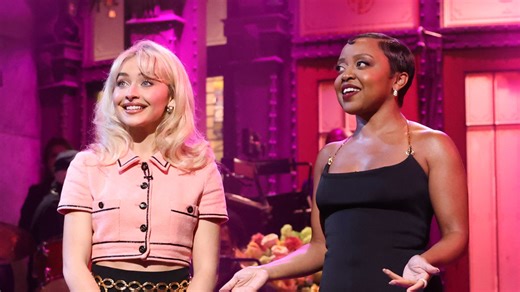 Sabrina Carpenter crashes Quinta Brunson's 'SNL' monologue to sing about the perks of being short! | Entertainment Tonight
