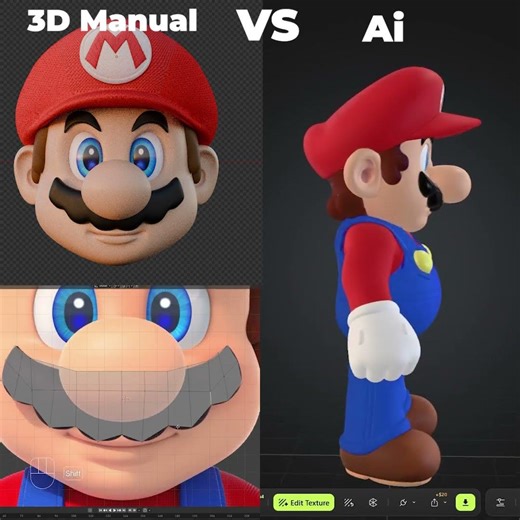 3d modeling vs ai #3dartist #aiartist #blender