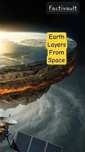 Satellite View of Earth’s Core and Hidden Structure |space view of eart crest #space #earth #shorts