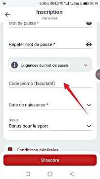 Inscription sur le bookmaker Megapari code promo : VINI