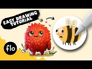 Draw a Silly Bee in PROCREATE - Super Easy Drawing Tutorial