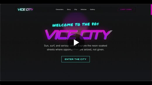 Vice City Web App: Retro-Futuristic GTA Experience | Rajkishor Thakur posted on the topic | LinkedIn