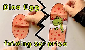 How to draw a Dino Egg Folding Surprise