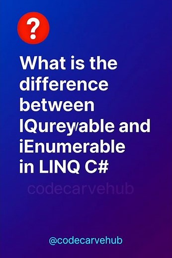 IEnumerable vs IQueryable in LINQ C# 🔍📃 #dotnetcore #dotnet #linq #csharp #iqueryable #ienumerable
