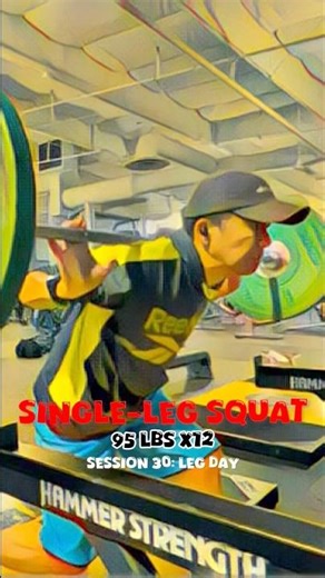 02/08/2026: Split-leg Squat 95 lbs x12 #squat #glute #motivation #gymlife