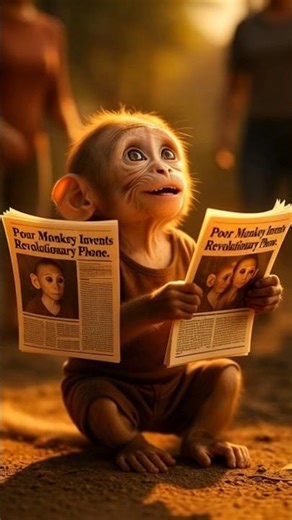 “Poor Monkey Builds His OWN Phone 😭📱 | Dream Comes True”#trending #trendingshorts #viralreels