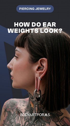 There’s different ways you can wear ear weights for your stretched lobes! We’ll show you three different ways to wear ear weight hangers and explain the differences! Ready to shop for ear weights? Explore our collection at https://bodyartforms.com/products.asp?jewelry=weight | Bodyartforms