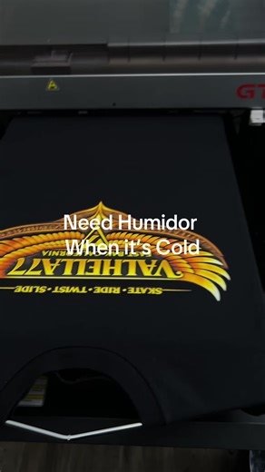 Get a humidor for your direct to garment printer when it’s cold or If you live in a low humidity place #embroideryplug #dtgtips #directtogarment