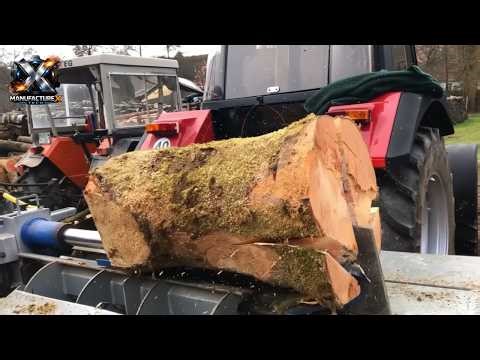 World’s Most Powerful Log Splitter | Satisfying Wood Crushing