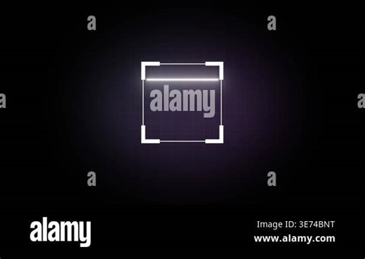 Scanning the QR code icon animation a neon scanner icon displays a glowing, sleek representation of a barcode or QR code scanner, with light beams or digital lines Stock Video Footage - Alamy