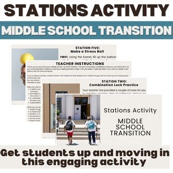 Middle School Transition | Stations Activity | SEL Classroom Lesson | First Day