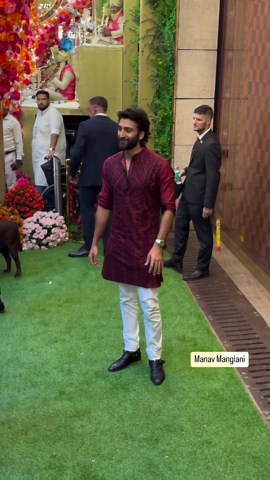 Manav Manglani on Instagram: "Handsome Meezaan arrives for the traditional Gujarati “Mameru” ceremony. This event is part of the wedding celebrations of Anant Bhai and Radhika Merchant, taking place today in Mumbai."