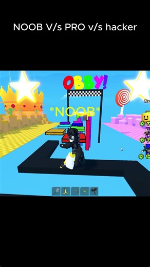 Noob 😅 vs Pro 😎 vs Hacker 💀 #roblox #shorts
