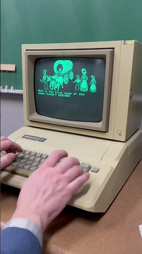 The Oregon Trail for apple II computers #retrocomputing #retrogaming #asmr
