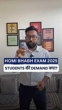 Homi Bhabha Exam 2025 I Student Demand I #dhbbvc #homibhabhaexam #class9 #class6 #pyqs #science