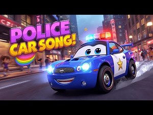Police Car Song for Kids 🚔 Fun Lights & Sirens Adventure! | Catchy Nursery Rhyme for Toddlers