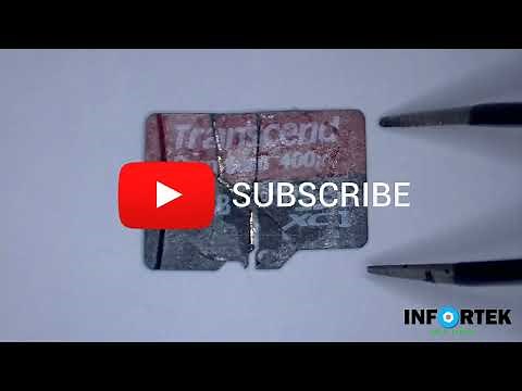 Transcend micro SD Card Broken in Half (snapped in half) data recovery (Datenrettung)