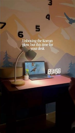 The Secret to a Calm Korean Desk Setup 🕯️ #shorts