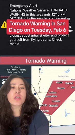There’s now tornadoes in San Diego??🌪️ More updates to come! #sandiego #breakingnews #tornadowarning #tornado #santee #elcajon #downtownsandiego #weather #flooding #thingstodoinsandiego