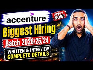 Accenture Biggest Hiring 2026-2024 | Assessment & Interview | Complete Details