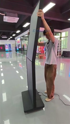 A foldable and movable poster display screen#ledvideowall ledscreen #ledfactory #ledpanel #ledposter