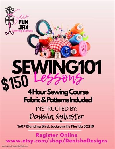 Sewing 101 4 Hour Sewing Class (fabrics & Patterns Included) - Etsy