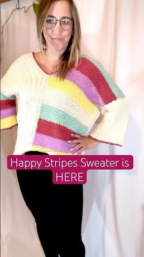 DIY Crochet Sweater Pattern – Happy Stripes with Full Video Tutorial