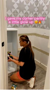 17K views · 179 reactions | I gave my corner pantry a much-needed glow-up with affordable shelves, peel-and-stick tile, and storage solutions that actually work. If you’ve got a small pantry, this DIY makeover is packed with budget-friendly ideas to help you maximize every inch! Tap to see the full transformation—links to everything I used are in the blog!#PantryMakeover #DIYStorage #HomeOrganization #SmallSpaceSolutions #BudgetRenovation | Shanty2Chic | Facebook