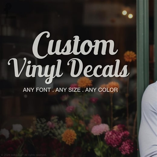 Custom Decal | Storefront Business Logo Vinyl Decal | Durable Personalized Commercial Signage for Windows, Walls, & Glass Doors . CD-C0001-F - Etsy