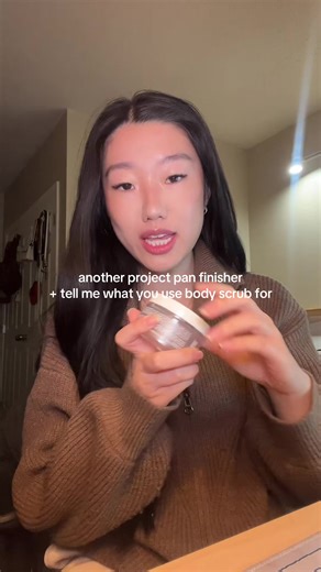 Like how do people use body scrub so quickly can you guys entertain me and let me know thank you #projectpan