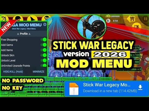 Stick War Legacy Mod Menu V2025. 1.196🔥 (2025)