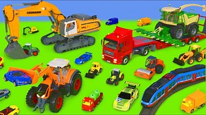 485K views · 8.3K reactions | Tractor, Excavator, Dump Truck, Race Cars & Fire Trucks Toy Vehicles for Kids | Pet's Studio TV | Facebook
