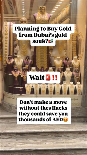 Top tips for buying gold at Dubai Gold Souk⚱️🇦🇪 1️⃣ Bargain like a Boss😉: yes, even in dubai gold price also negotiable. You pay for the daily gold rate making charges (which are negotiable) dont settle without bargaining. 2️⃣ check the daily gold rate🤔: visit website like www.dubaicityofgold.com to check the live rate in AED/gram before buying gold. Don’t enter blind🤓 3️⃣ Go for 22k or 24K⭐️: No doubt Dubai is famous for pure gold. Choose 22K for jewellery, 24K for investment. 22K offers b