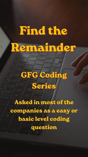 Find Remainder | Coding Interview Question #shorts #viral #viralshorts #coding #python#trending