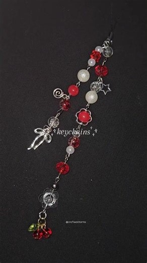 Cute Handmade Keychains I Made ✨ | Beaded & Charm Keychain Ideas #shorts