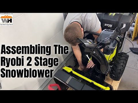 How To Assemble and Set Up The Ryobi RY40870 Two Stage 40 Volt Snow Blower