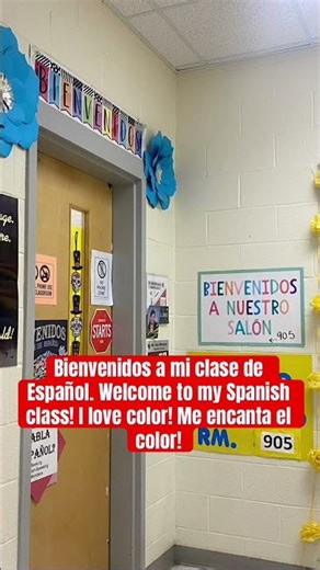 Mi Clase de Español, Bienvenidos #español#decorarclase ,#clasesdeespañol #maestro #tips #spanish