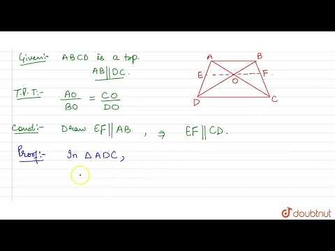ABCD is a trapezium in which AB||DC and its diagonals intersect each other at the point O. Show that