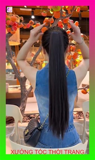 Tóc ngoặm đuôi ngựa xoăn bồng bềnh tự nhiên