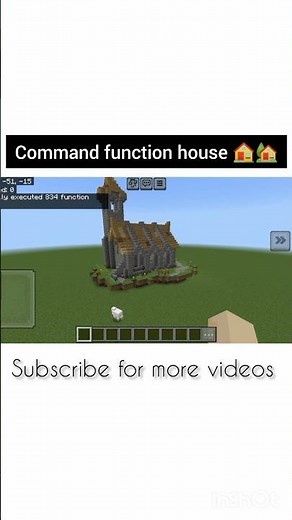 minecraft house command function #shorts #trendingshorts #trending #minecraftshort#