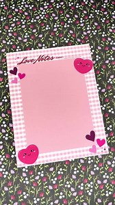 Pink Love Notes Notepad - Etsy