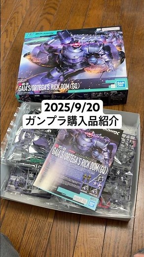 2025/9/20 ガンプラ購入品紹介！HGリック・ドム（ガイア機・オルテガ機）GQ！とにかく箱デカすぎ！#gundam #gunpla #gquuuuuux #shorts #ジークアクス