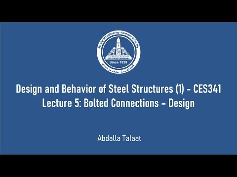 5. Bolted Connections – Design