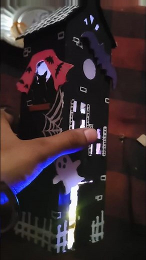 "Haunted vibes, DIY style! 🏚️🔥#haunted #art #diy