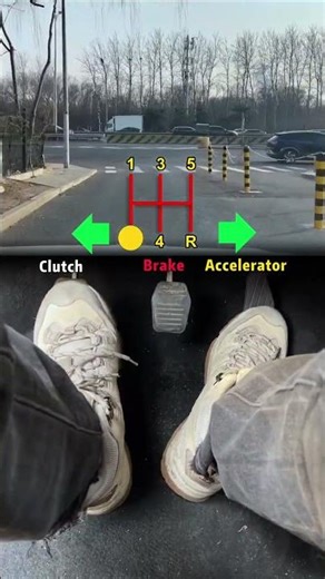 Clutch Brake Accelerator Practice | Manual Car Driving Lesson for Beginners #shorts