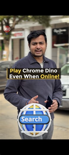 Play Chrome Dino game Even when online #dino #google #chrome #tipsandtricks #howto #techtips | Gadgets 360
