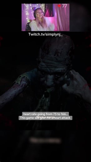 Adding a heart rate monitor to my stream was probably the best thing I’ve ever done #horrorgames #outlast #twitch #gamergirl #funny