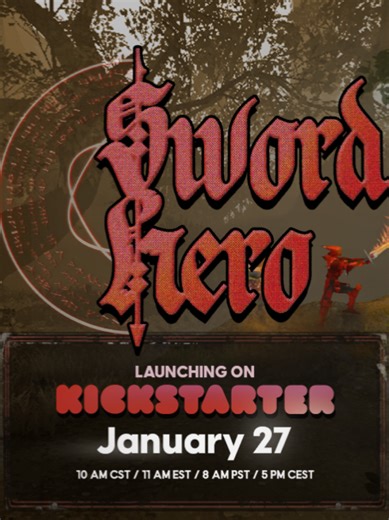 🚨Sword Hero is launching on Kickstarter on January 27th!🚨 #kickstarter #openworldrpg #swordhero #darkfantasy #medieval #gaming #solodev #lowpoly #rpg