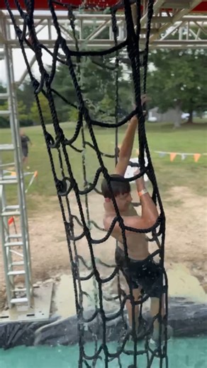 48K views · 197 reactions | Climbing a net with water to the face? Now that's tough  Who's taking on Augustus Gloop with us in 2024?  ✋ Save 35% on your next Tough Mudder adventure with code BLACKFRIDAY at checkout  Offer ends Dec 1Link in Bio #toughmudder #toughertogether | Tough Mudder | Facebook